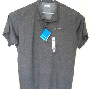 NWT Gray Columbia Omni Wick Polo Golf Shirt XXL